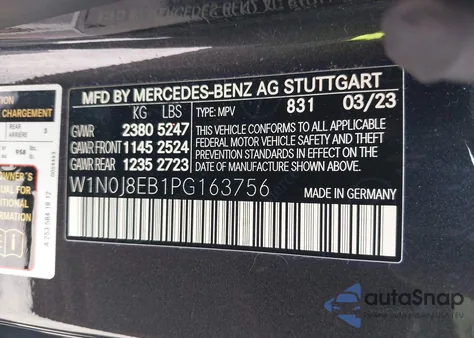 2023 Mercedes-Benz Glc 300 4Matic Coupe из США, поврежденный, VIN W1N0J8EB1PG163756